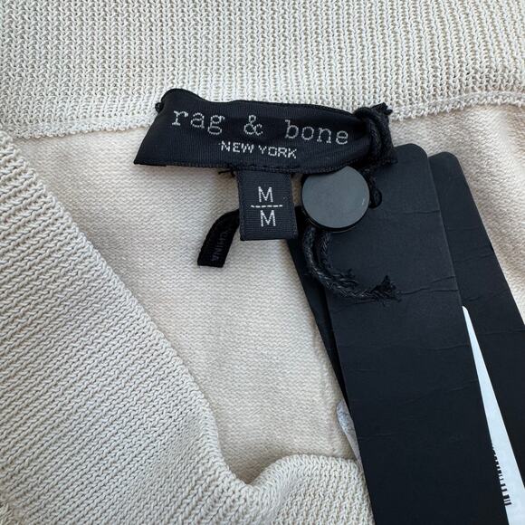 Rag & Bone Viola Stripe Sweater Knit Shorts Cream Black Nautical NEW Medium - Picture 6 of 12